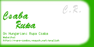 csaba rupa business card